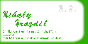 mihaly hrazdil business card